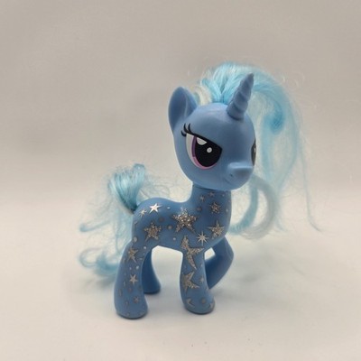 My Little Pony G4 Trixie Lulamoon 3'' Brushable Curious Pose Glitter Stars 2016