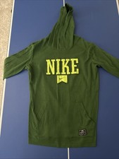 Nike Long Sleeve Waffle Knit Shirt Green Size M Ex Cond Boys