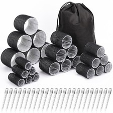 Hair Curlers Set with 24 Rollers 6 Jumbo, 6 Large, 6 Medium, 6 Small and 24