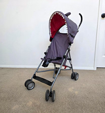 Cosco Gray/Red Shark Umbrella Stroller Single Seat w/ Canopy, Lightweight