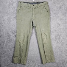 Vintage C.C. Filson Garment Style 180 Pants Men 36 Green Virgin Wool Straight
