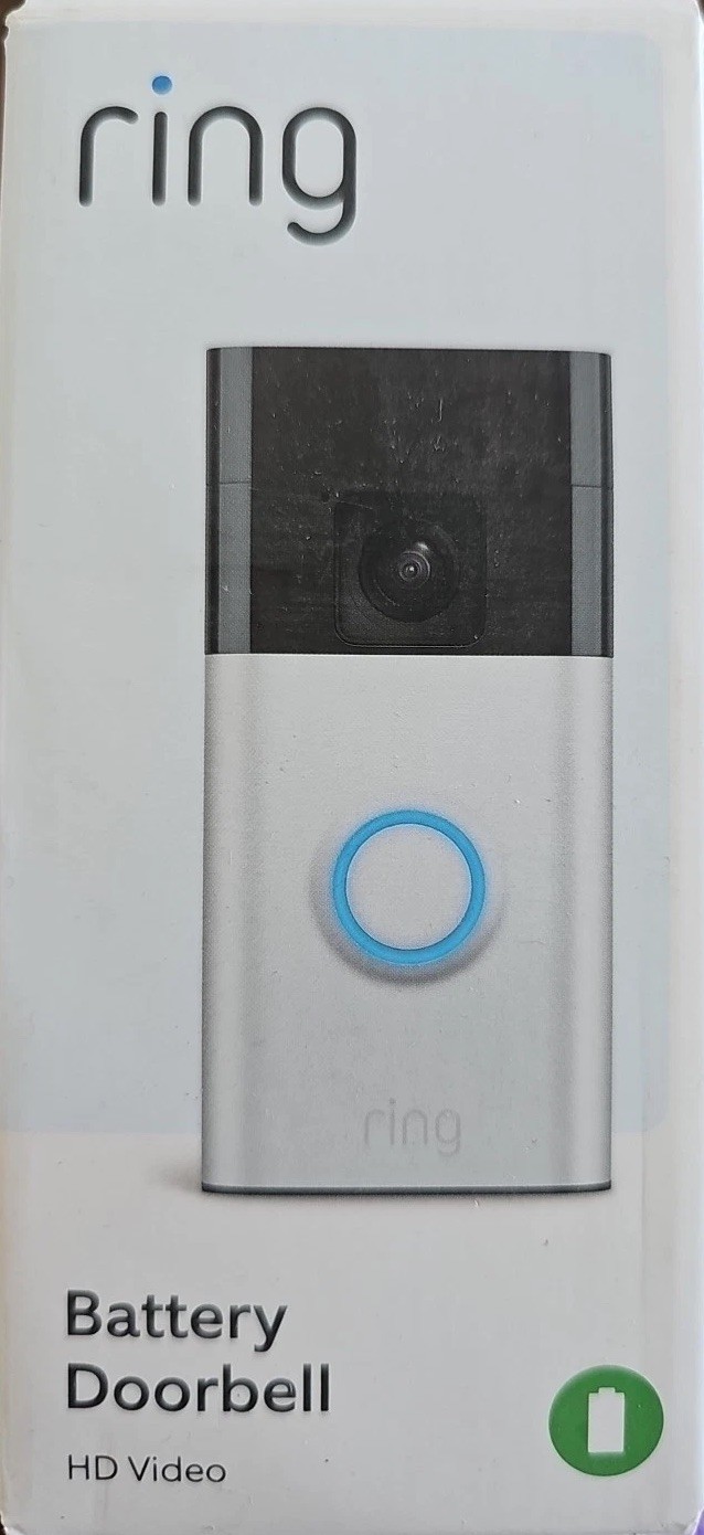 Smart WiFi Video Doorbell HD with Battery in Satin Nickel (2024)-image