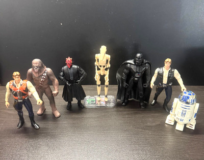 1995 Star Wars: Power of the Force Action Figures - Vintage Loose - Lot of 7