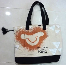 Disney Lion King IT'S GOOD TO BE KING  Heavy Duty Tote Bag 15 X 18 X 5.5''