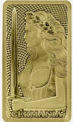 Germania Mint 1/100 Gold Lady Germania Stamped Bar in Capsule | eBay
