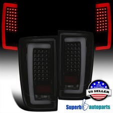 Fits 2004-2015 Nisan Titan Led Tube Black Tail Lights Lamps Smoke Lens