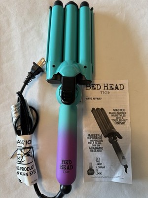 Bed Head Tigi Tourmaline Ceramic Three Barrel Waver Curling Iron Makes Wavy Hair