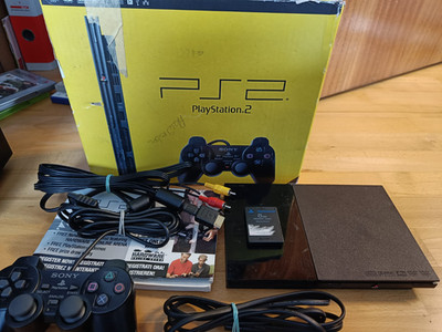 Sony PlayStation 2 Slim 40GB Spielekonsole -Charcoal Black (SCPH-75004CB)