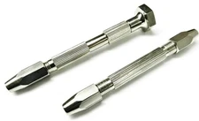 Set of 2  Pin Vices Double End Pin & Swivel Head Pin Vise 4" Hand Tool (2 Piece)