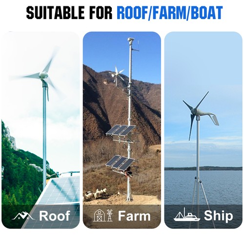 1180W Solaranlage Hybrid Kit 400W Windgenerator Solarmodule mit 2*100AH LiFePO4 - Bild 11 von 11