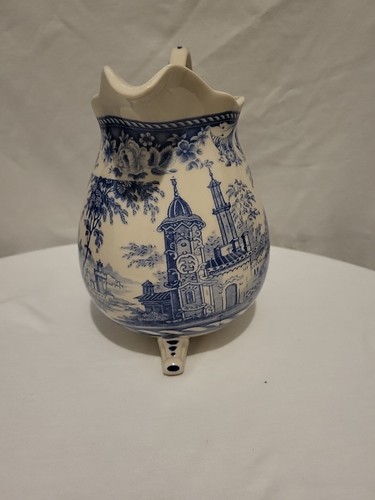Vintage Victoria Ware Ironstone Art Pottery Pitcher Flow Blue Style 1930s - Picture 2 of 15