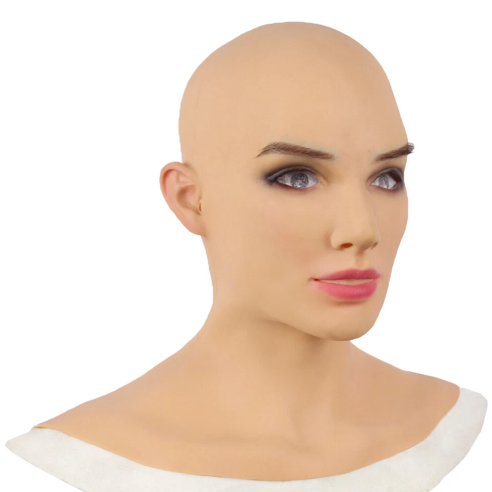 Silicone Headpiece Handmade Face for Crossdresser Transvestite Cosplay - Image 3 of 4