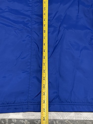 Vintage Nike Jacket Youth XL 18-20 Blue Spell Out Lined Y2K Mini Swoosh Zip - Picture 11 of 12