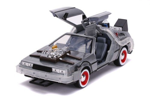 Back to the Future Part III - Time Machine Raw Metal 1:24 Hollywood Ride-Jada - Picture 3 of 9