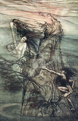 The Rhinegold & the Valkyrie 4 (1910), Arthur Rackham *Art Postcard*