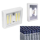 LED Battery Wall Switch Night Light Cordless Bright Lamp Adhesive Shed Cupboard