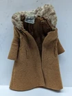 Barbie 1960's Winter Wool Coat Brown Fur Mattel Rare Lot clothing Vintage Rare
