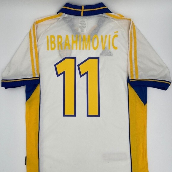 Ibrahimovic #11 Sweden 2000/2001/2002 Away ORIGINAL Adidas VTG