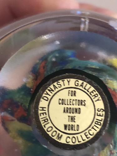 DYNASTY GALLERY HEIRLOOM COLLECTIBLES ART GLASS SEA LIFE PAPERWEIGHT HEAVY 4" - Picture 6 of 8