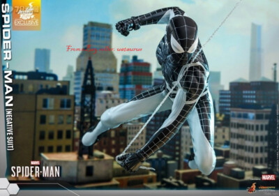 Perfect HotToys 1/6 Vgm36 Spider-Man (Negative Space Suit) In