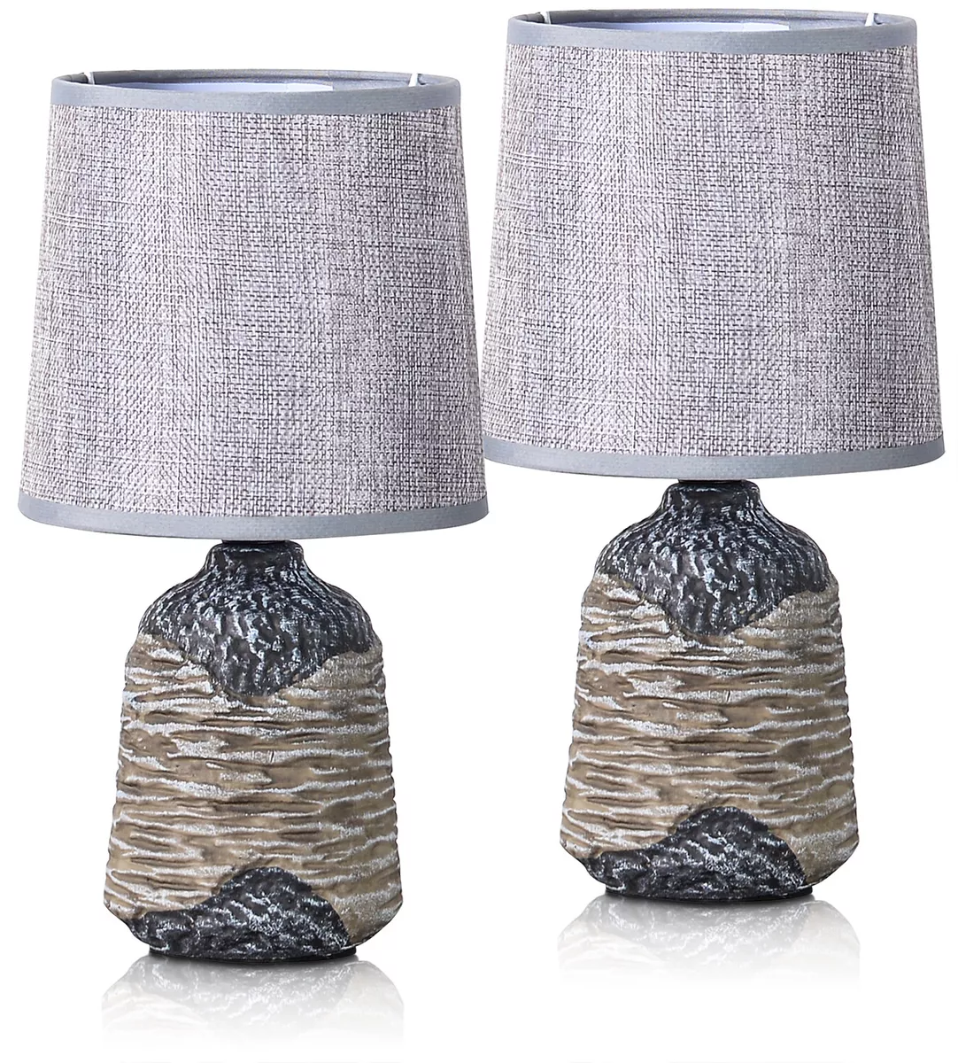 Dark grey bedside lamps deals