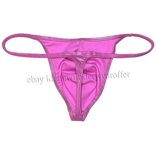 Men Shiny Bikini Thong Underwear Low-rise G-string Bulge Pouch T-back Jockstrap - Picture 48 of 51