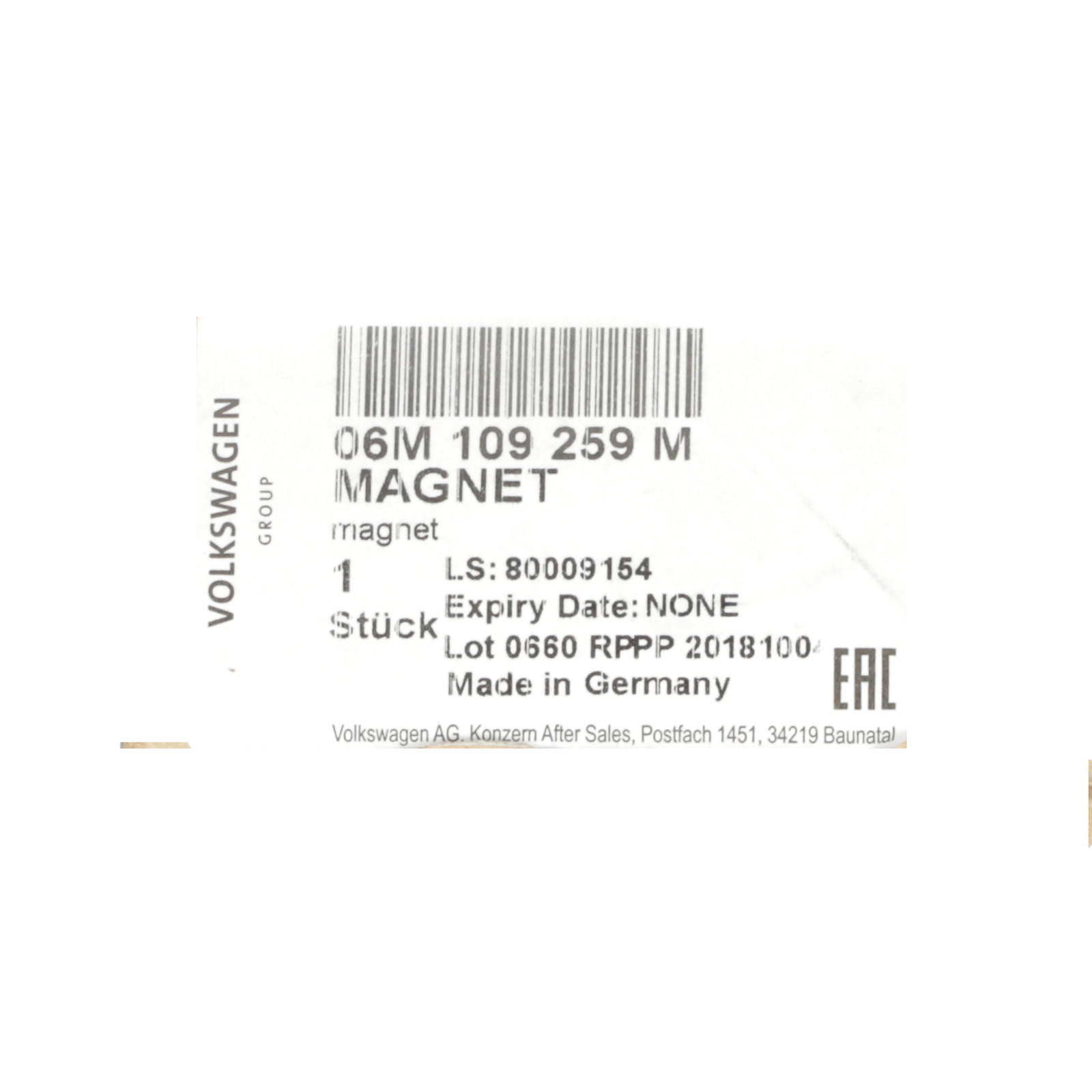Genuine Lamborghini Urus Engine Camshaft Valve Adjuster Magnet 06M109259M