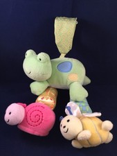 Carter's Animals Pastel Hanging Crib Stroller Play Toy Baby Girl Snail Bee