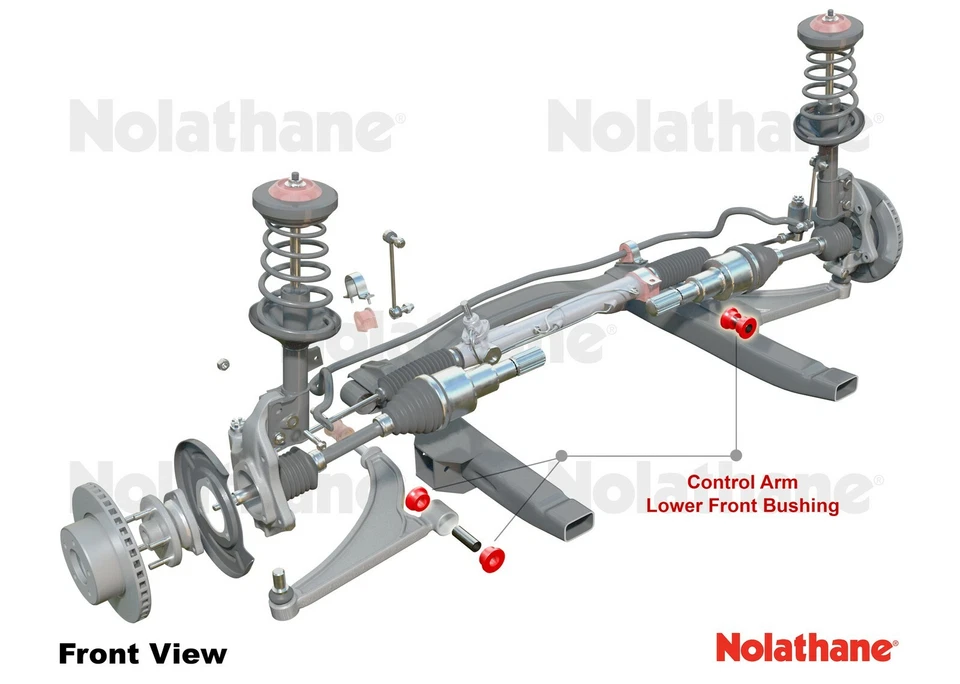 NOLATHANE 45433 FRONT CONTROL ARM LOWER INNER FRONT BUSH KIT for MAZDA MX-6 GE - image 2 of 3