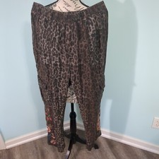 Johnny Was Brown Shuri Leopard Cargo Pants large