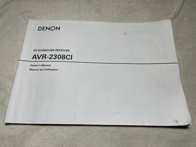 Denon AVR-2308CI AV Receiver Owners Manual Original