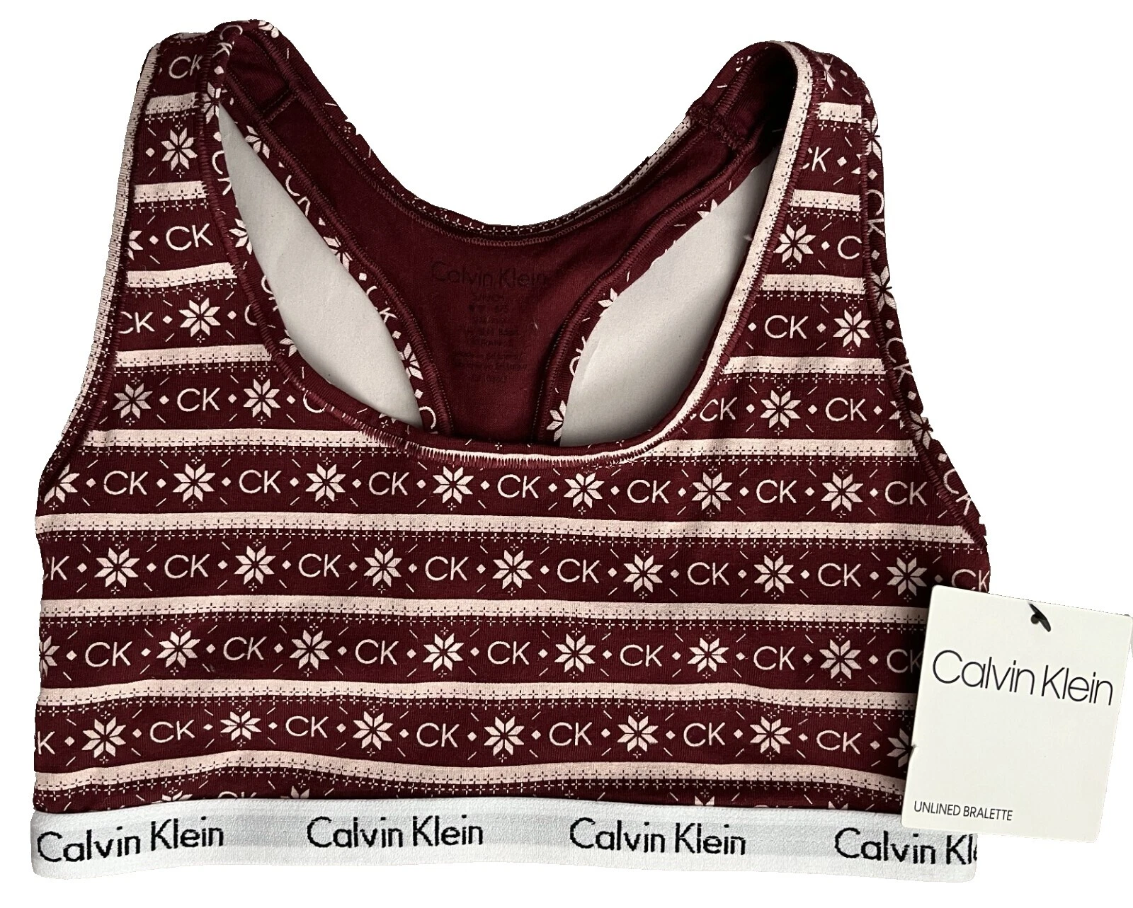Juegos de sujetadores y sujetadores para mujer Calvin Klein a rayas de algodón