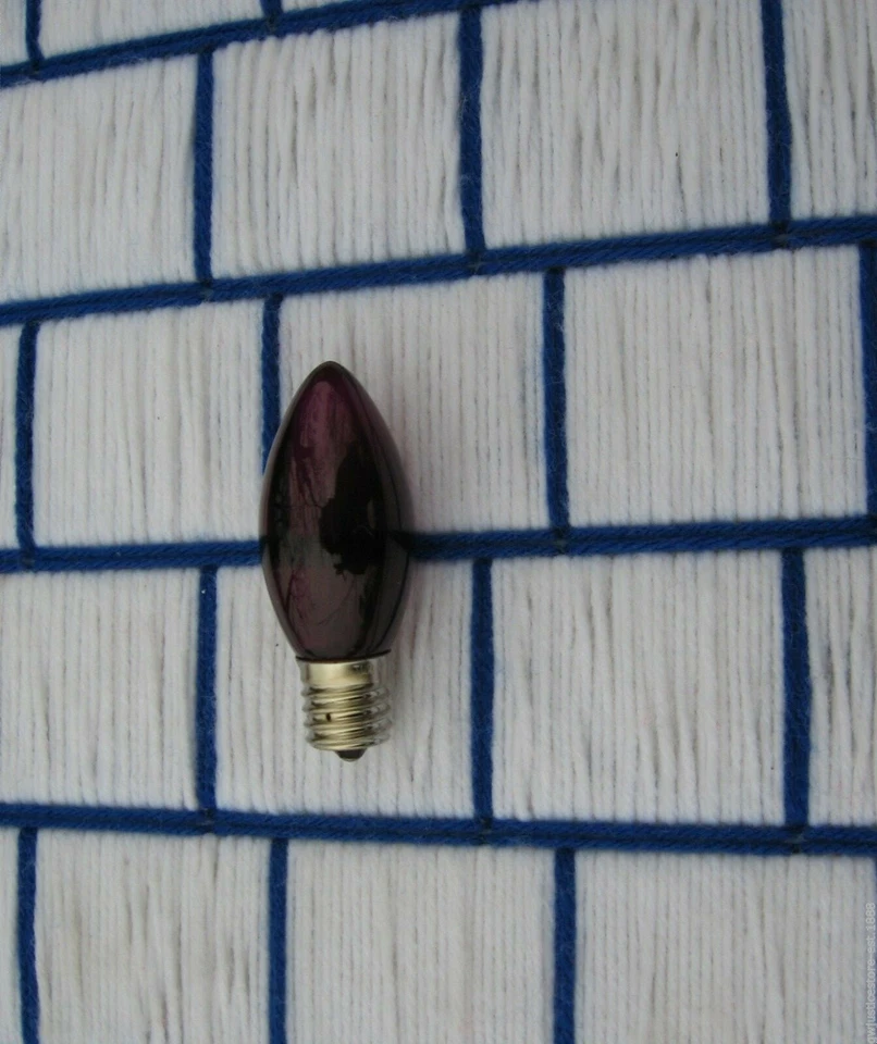 Box of 24 new C9 PURPLE CHRISTMAS light bulb 7w twinkle flashing 7C9 MARDI GRAS - Image 3 of 4