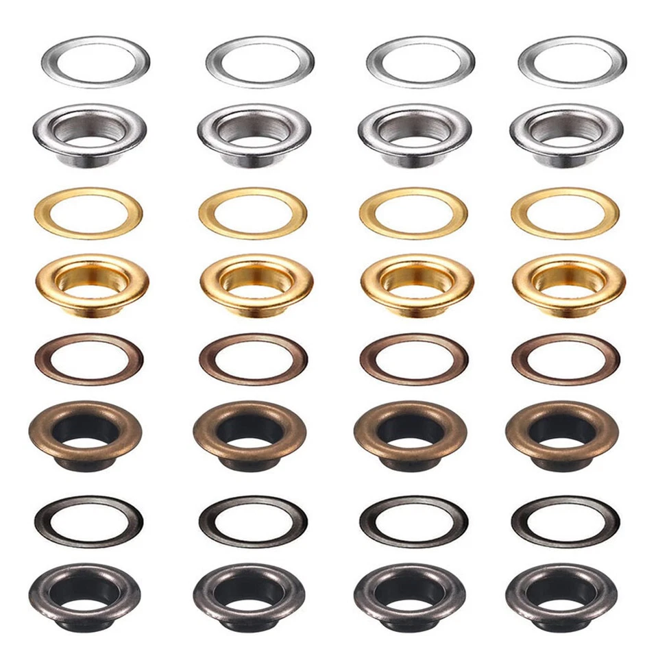 Grommet Tool Kit Eyelet Washer w/ 3 Installation Tools Leather Repair Craft 6mm - Image 3 of 4