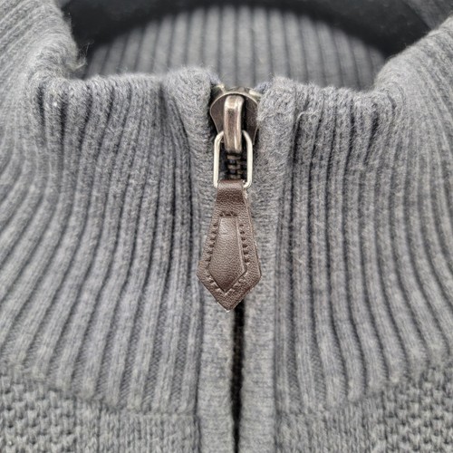 Vintage Lacoste Sweater Mens Size 8 Pullover Waffle Knit 1/4 Zip Mock Neck Long - Picture 3 of 11