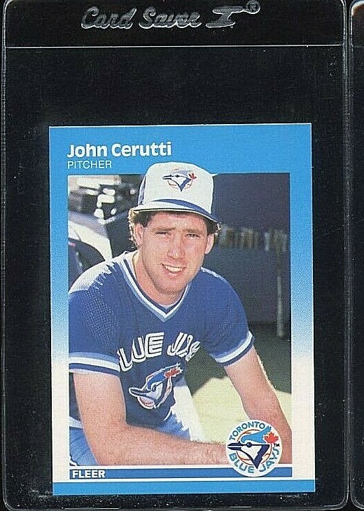 1987 FLEER GLOSSY #222 JOHN CERUTTI ROOKIE RC TORONTO BLUE JAYS 
