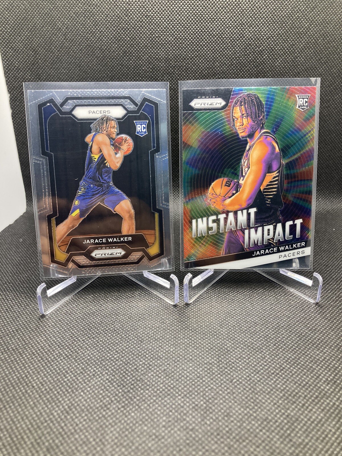 2023-24 Prizm Jarace Walker Base Rookie #168 + Instant Impact #16 Silver RC