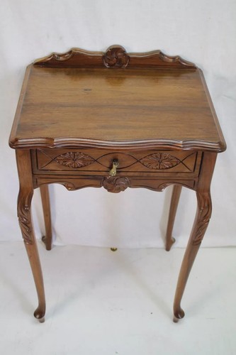 1920s Antique Walnut French Telephone Hallway Console Table - Antique Entryway
