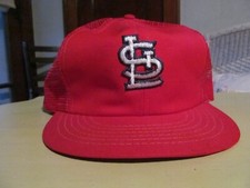 VINTAGE ST LOUIS CARDINALS MESH SNAPBACK BASEBALL HAT CAP Made In USA 1980's USA