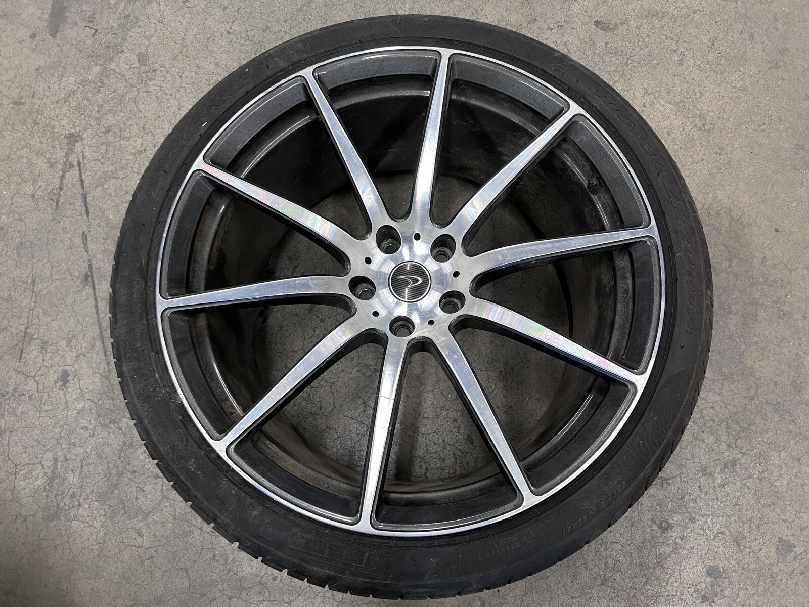 MCLAREN 650S REAR SPOKE RIM WHEEL TIRE OEM 11B0670CP