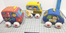 3 Melissa and Doug K's Kids Vehicle Soft Baby Toy Cars trucks dog people