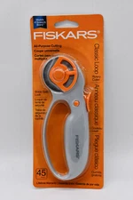 Fiskars 45 mm Classic Loop All Purpose Rotary Cutter Quilt Fabric Med Duty NEW