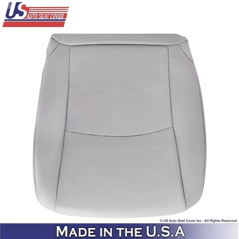 2004-2013 For Toyota Highlander Leather Driver Bottom Seat Cover Ash Gray - Image 3 of 3