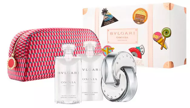 Bvlgari Omnia Crystaline 4pc 2.2oz EDT 2.5oz Shower Gel 2.5oz
