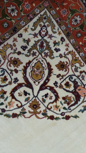 Large Persain Carpet Rug Hand Made Wool Vintage Living Room 9ft 10" x 8ft 1" - Picture 9 of 18