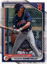 2024 Bowman Base Nazzan Zanetello #BP-88 Boston Red Sox Prospect Baseball Card