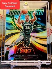 2020-21 Giannis Antetokounmpo Panini Select Turbocharged SILVER PRIZM #4 Bucks
