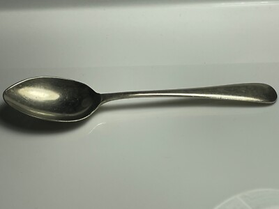 Vintage Sheffield England Flatware Dessert Spoon Nickel Silver Plain 5