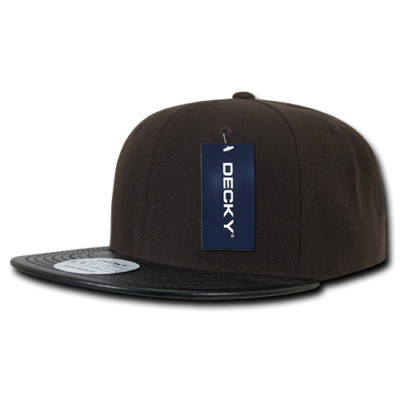 Decky Unisex 6 Panel High Profile Structured Vinyl Snapback Cap - 1071