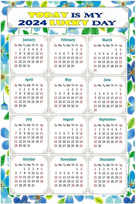 2024 Magnetic Calendar - Today is my Lucky Day - v014 5.25 x 8 | eBay